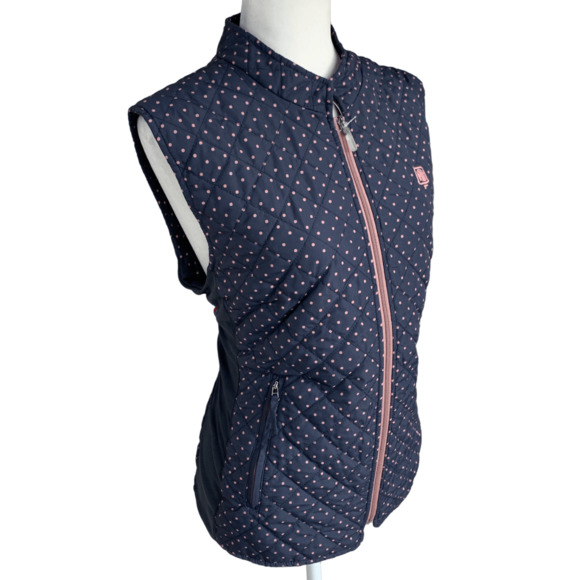 ROMFH 'Hampton' Quilted Vest in Navy & Pink - Woman's XL - Picture 4 of 9